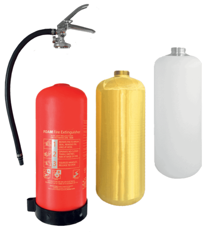 Fire extinguisher composite construction